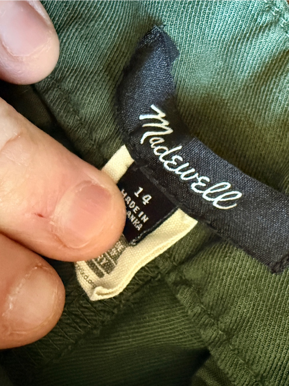 Madewell sage green Harlow wide leg pant linens blend 14 outdoor camp beach - Picture 2 of 7